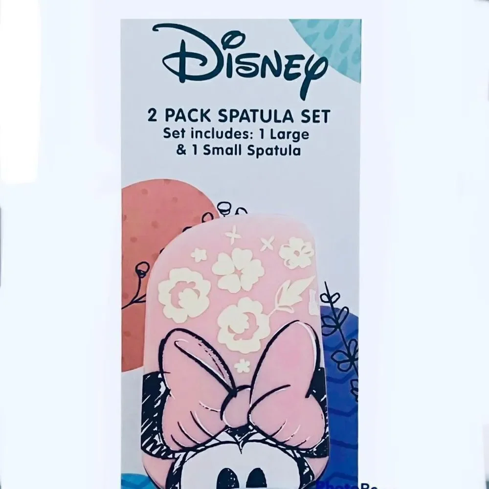 NWT Gorgeous Disney Mickey Minnie Mouse 2Pack Silicone Spatula Set Easter Spring